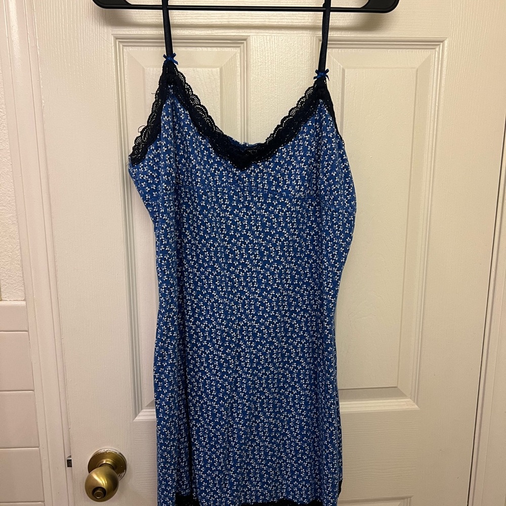 Blue and navy lace vintage nightgown